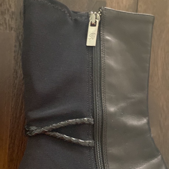 Black Brighton leather boots size 8 Tacoma silver Brighton heart cottagecore - Picture 12 of 17